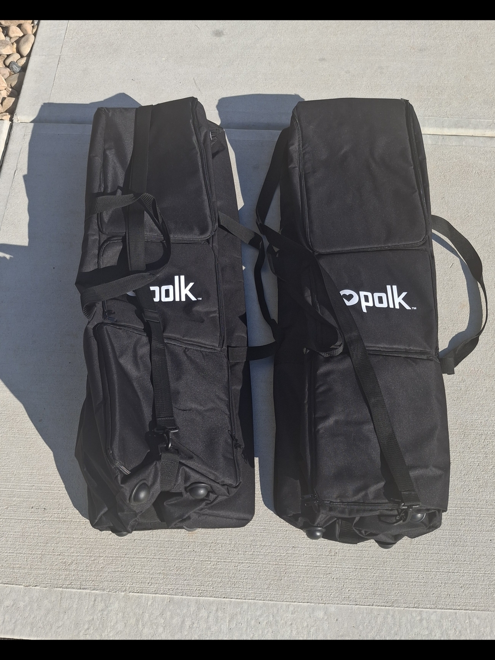 POLK Audio Visual Speaker Equipment Padded Carry Case Storage Bag w/ Handles (2)